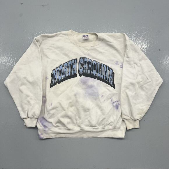 Vintage 90s University of North Carolina UNC Boxy Sweatshirt - Picture 1 of 5
